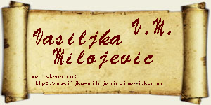 Vasiljka Milojević vizit kartica